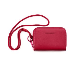 ANGY  ชายหญิง กระเป๋าสตางค์แบบคล้องคอ หนังพียู สีทึบทึบ กระเป๋าสตางค์แบบสั้น อินส์ พร้อมสายคล้อง กระเป๋าเงินนักเรียน กระเป๋าใส่บัตร