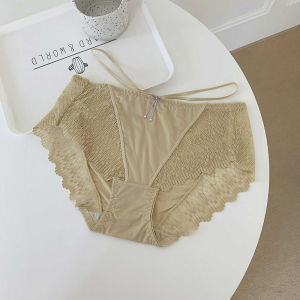 Lizida cạp trễ gợi cảm đũng quần vải bông Quần lót viền ren thoáng khí thoải mái Quần lót nữ quấn hông Khỏa Thân