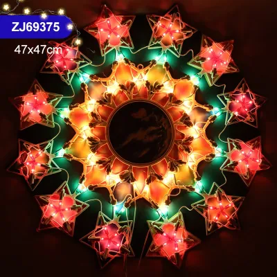 LED Christmas Parol – Eye-Catching Lantern with Flower Design and Fairy Lights