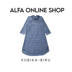 Baju Atasan Wanita Terbaru Kubika Tunik Lengan Panjang Bahan Katun Kotak Premium