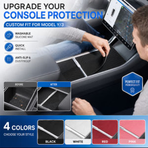 Tesla Model 3 Y Center Console Silicone Pad Protective Mat Anti Slip Scratch Proof Dust Proof Car Organizer Tray Interior Accessories
