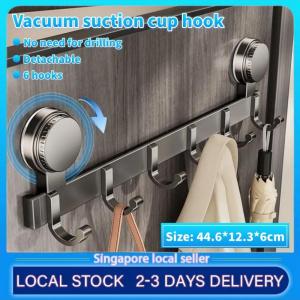 Strong Load-bearing Hook Suction Cup Door Rear Hook Without Punching Powerful Adhesive Hook Entrance Door Hanger Storage Rack