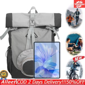 Mens Waterproof Travel Backpack with PU Material for Cycling and Outdoor Sports