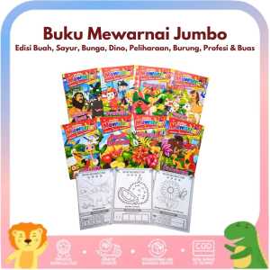 Buku Mewarnai dan Belajar Anak Buku Gambar Anak Belajar Mewarnai Besar Jumbo