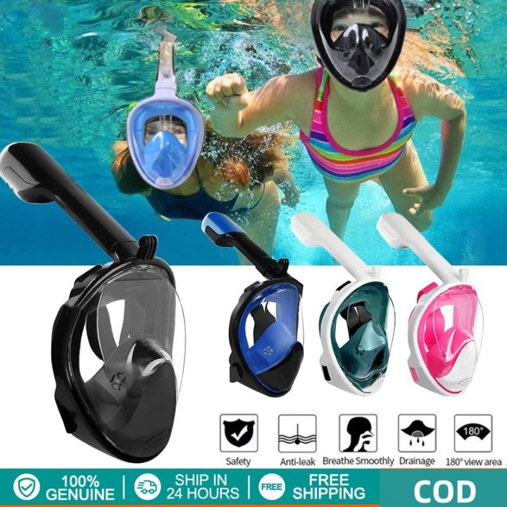 2024 NEW Full Face Snorkeling set for kids adults Original diving mask ...