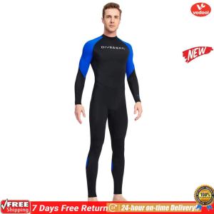 [VOF] Men Diving Protection Clothes Long Sleeve Sunscreen Snorkeling Surfing Swimsuit Cold Proof with Zipper Elastic Breathable Water Sports Equipment