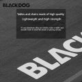 BLACKDOG Black Folding Table & Chair Set Portable Lightweight Foldable Table Chair Camping Aluminum PE Plastic Table Telescopic Chair Set Outdoor Hiking Picnic BBQ Dining Heavy Duty Original Black Dog. 