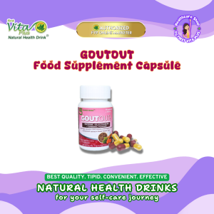 GOUTOUT Food Supplement Capsule with Piperine Glucosamine Turmeric First Vita Plus Natural Health Drink