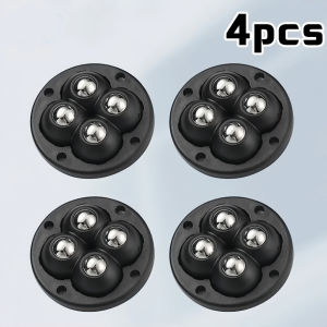 4PCS Self Adhesive Mute Universal Caster Wheels Stainless Steel 360 Degree Rotatable Mini Swivel Paste Ball Pulley Sticky Moving Wheel Heavy Duty Silent Furniture Casters for Home Cabinet Box Household Daily Moving Use