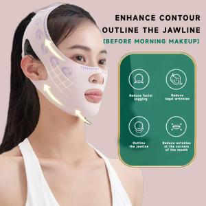 V Face Shaper V-face wrap sleeping mask Facial Massager Strap Women Chin Cheek Lift Up Belt Lifting and firming・Double-effect face shaping wrap Elastic lifting band Sleep-level facial care・Small V-face reshaping