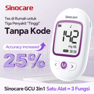 [STOCK READY] No Coding Sinocare M101 – Alat 3in1 GCU Cek Gula Darah Kolesterol & Asam Urat Tanpa Koding