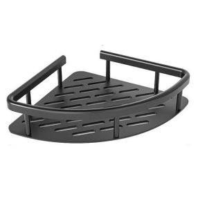 MIKI Aluminium Bathroom Shelf / Wall Mounted Space Saving Rack / Bathroom Corner Organizer / Storage Shelf / Corner Compact Bathroom Shelf