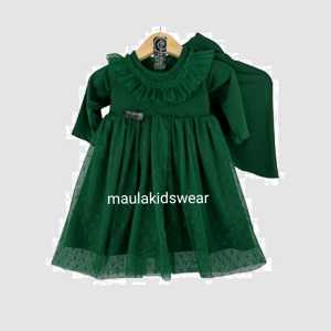 Gamis Hijab Tutu Tileu Doti Bayi Anak Balita Fashion Muslim Pakaian Perempuan Gaun Pesta 0-4 Tahun