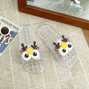 [Free Shipping] Lightweight Fashionable And Stylish Home Slippers For Everyday Use Featuring Cute Large Eyes Soft And Comfortable Crystal Slippers And A Comfortable PVC Transparent Design