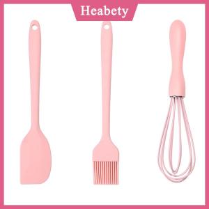 Heabety 3 cái bộ Silicone Baking Set bánh kem thìa scraper bếp hộ gia đình trứng Whisk thịt nướng dầu bàn chải tiện ích nhà bếp Nguồn cung cấp