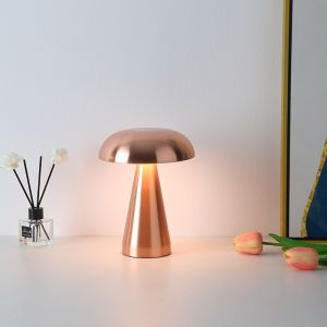 Iron Creative Retro European Bar Table Lamp Rechargeable Dining Table Lamp Bedroom Atmosphere Jellyfish Mushroom Night Light