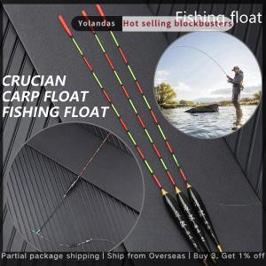 [Yolandas] Fishing Float Wood Fluorescent High Sensitivity Bobber Luminous Float Marked Bold Fishing Light Float Fishing Accessories