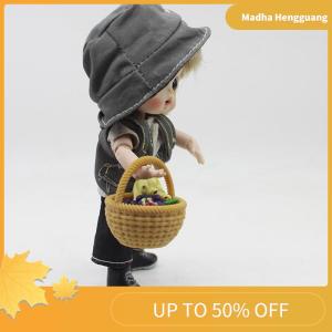 Madha Dollhouse Miniature Handheld Basket Mini Simulation Vegetable Basket Scene Decor Accessories Toys