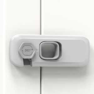 SIERWU 2pcs Tự dính Khóa tủ lạnh chống trẻ em Lực nắm chắc Cài đặt dễ dàng Khóa cửa tủ đông HIPS Khóa cửa tủ Bảo vệ trẻ em
