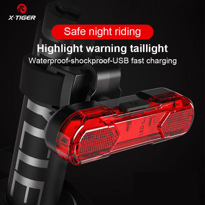 X-TIGER Bicycle Tail Light LED USB Rechargeable | Lazada