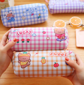 Hộp đựng bút đồ dùng học tập xinh in hình thú cưng đáng yêu chống nước cao cấp