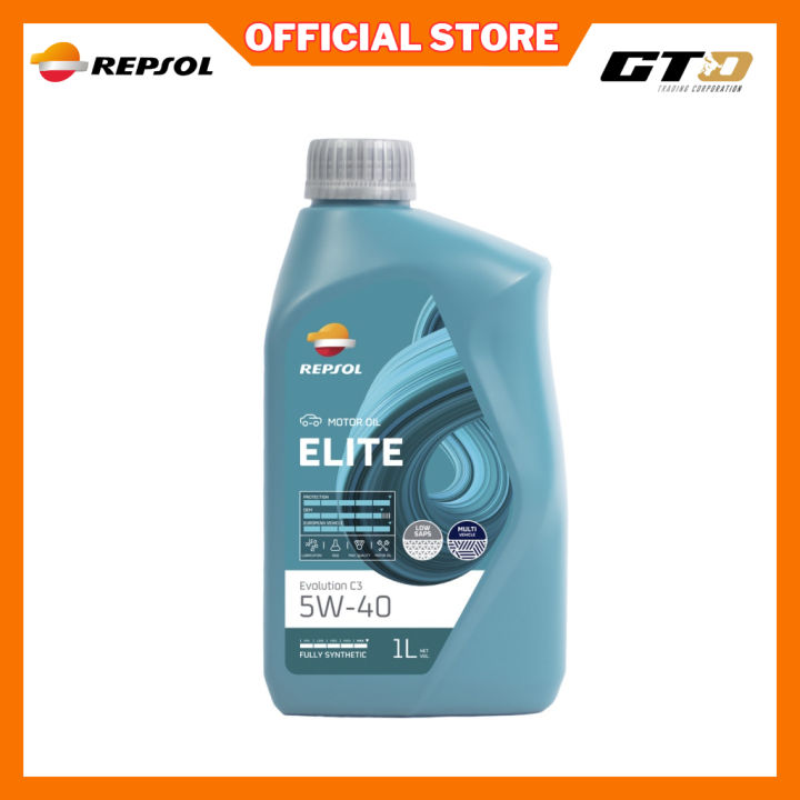Repsol Elite Evolution C3 5W-40 Motoröl, 5 Liter – Synthetisch, Für Fahrzeuge Mit Partikelfilter (DPF/FAP), Mid SAPS