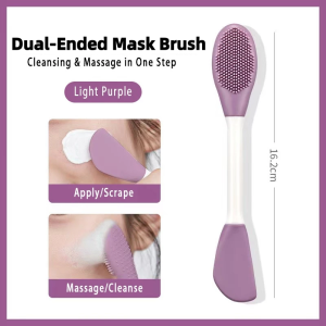 Silicone Double‑Head Face Mask Brush Mud Film Smear & Face Cleaning Beauty Tool