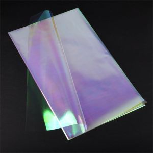 Flower Wrapping Paper Hologram Cellophane Kertas Buket Transparan 20 Lembar