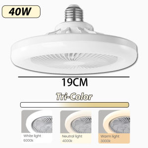 Tri Color Ceiling Fan Light with Remote Control 40W E27 LED Ceiling Lamp For Living Room Bedroom Toilet Lavatory Hanging Drop Lamp