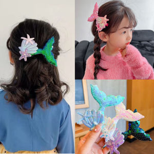 Kẹp Tóc Nàng Tiên Cá Sequin Cho Trẻ Em Kẹp Tóc Bên Phong Cách Hàn Quốc Kẹp Mỏ Vịt Ngọt Ngào Kẹp Tóc Thời Trang Bé Gái