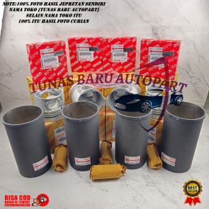 LINER SET PISTON RING PISTON HINO DUTRO HT130 130HT 1SET KOMPLIT