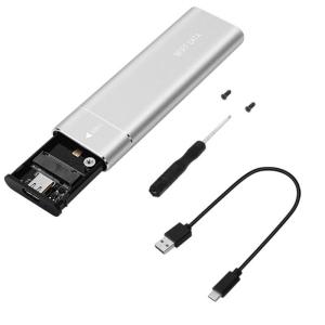 M.2 NVMe Ổ cứng gắn ngoài bao vây Dễ dàng cài đặt vỏ bọc ổ cứng USB 3.1 Gen 2 10gbps truyền dữ liệu