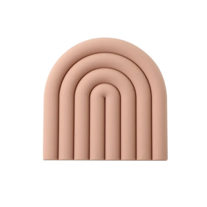 Modern Geometric Silicone Kitchen Coasters - Heat-Resistant Mats in Various Colors