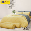 [Shock Price] Satin Plus Lucky Me  ชุดเซท ผ้าปูที่นอน 6 ฟุต ผ้าปูที่นอน 5 ฟุต 5 ชิ้น + ผ้านวม 100"x90"  หมอช้างxซาติน ของแท้100%. 