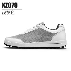 AUPGM Mens golf shoes with fixed studs featuring a non-slip mesh upper breathable and lightweight design manufactured by a sports shoe company