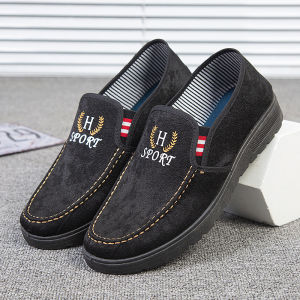 Wulove  เท่มาก รองเท้าผ้าใบผู้ชายรุ่นใหม่ ทรงสลิปออนพื้นหนา1นิ้ว กีไซน์สุขุมใส่ออกงานทางการหรือจะแมชท์ลุคแฟชั่นเท่ก็โคตรเข้า ของมันต้องมี