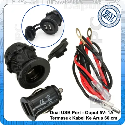 Charger HP Di Motor Dual USB Port Output 1 Ampere