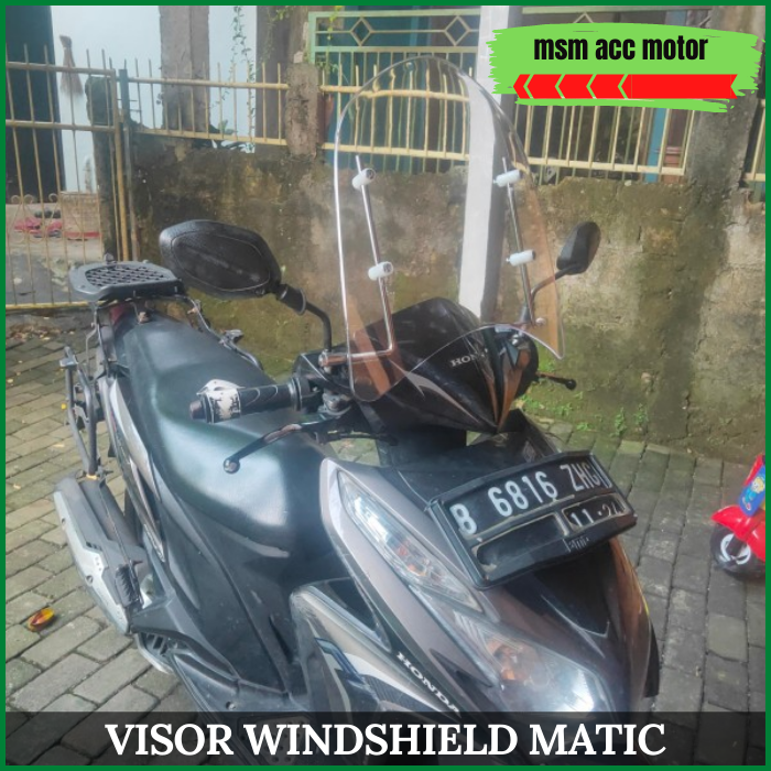 VISOR WINDSHIELD FAZZIO VARIO BEAT MIO SCOOPY GENIO FINO XRIDE
