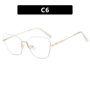 JN IMPRESSION Trendy Internet Celebrity Anti-blue Light Plain Glasses Ultra-light Mixed Color Round Frame Glasses
