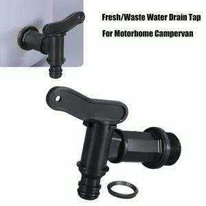 scope Fresh And Waste Water Tank Tap Drain With 3/4 Inch Thread For Motorhome Caravan Camper Van Boat Suitable For Flexible Pipes 9N5Q1