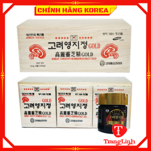 Cao linh chi hàn quốc hộp gỗ trắng chính hãng 3 lọ x 120gr