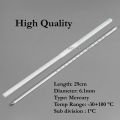 Glass thermometer 0-100 degree Celsius Mercury School Experiment Laboratory / 试验温度计 / Termometer Suhu Lab Experiment. 