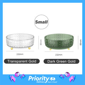 Diamond Texture Rotating Tray Kitchen Seasoning Organizer Furniture Cosmetic Storage Box