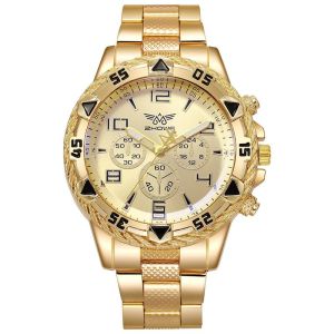 Đồng hồ có bấm giờ thời trang nam yzlong với dây đeo thép hợp kim và ba mặt số phụ cho phong cách thể thao