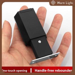 Warm Light ตัวยึดประตูแม่เหล็กแบบผลักผลักเพื่อเปิดตู้สำหรับมือจับประตูแบบซ่อนสลักตู้แม่เหล็กสำหรับเปลี่ยน