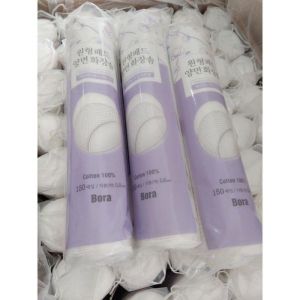Combo Bông tẩy trang Hàn Quốc Bora 150m cây Siêu Mềm Mịn An Toàn Cho Da Nhạy Cảm