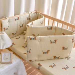 Chần bông mới Giường gấp cho bé sơ sinh bội thu in chống va chạm quây cũi nôi bao quanh hàng rào đường sắt