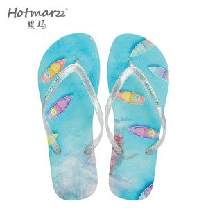 Hotmarzz Womens flip flops PVC anti slip slippers for outdoor wear beach clip on slippers HM7106