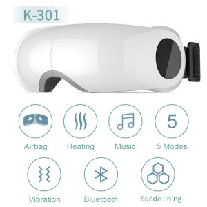 Jinkairui Eye Massager Heating Airbag Vibration Bluetooth Eye Care  Massage USB Rechargeable Eye Protection