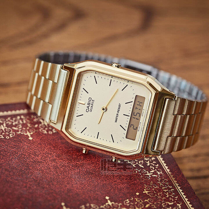 Small gold square discount watch